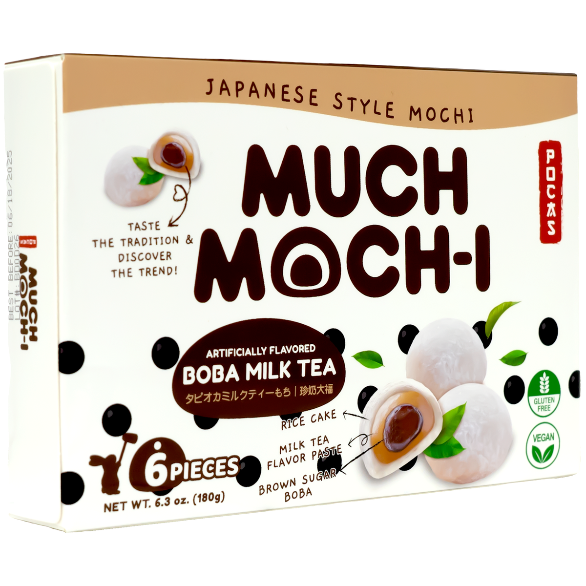 Pocas Much Mochi Boba Milk Tea Flavor 180g