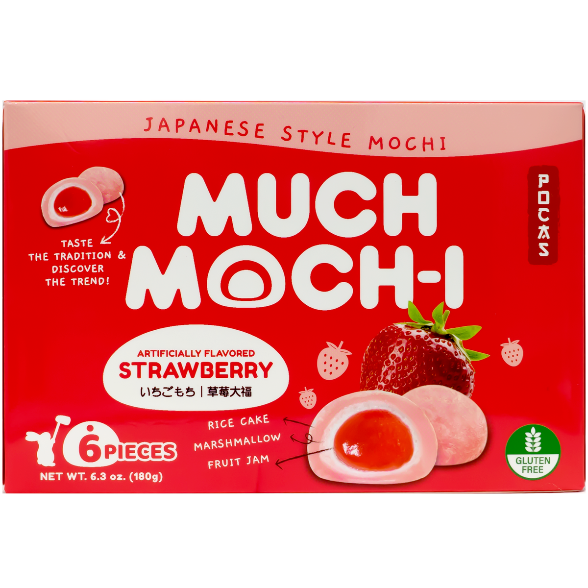 Pocas Much Mochi Strawberry Flavor 180g