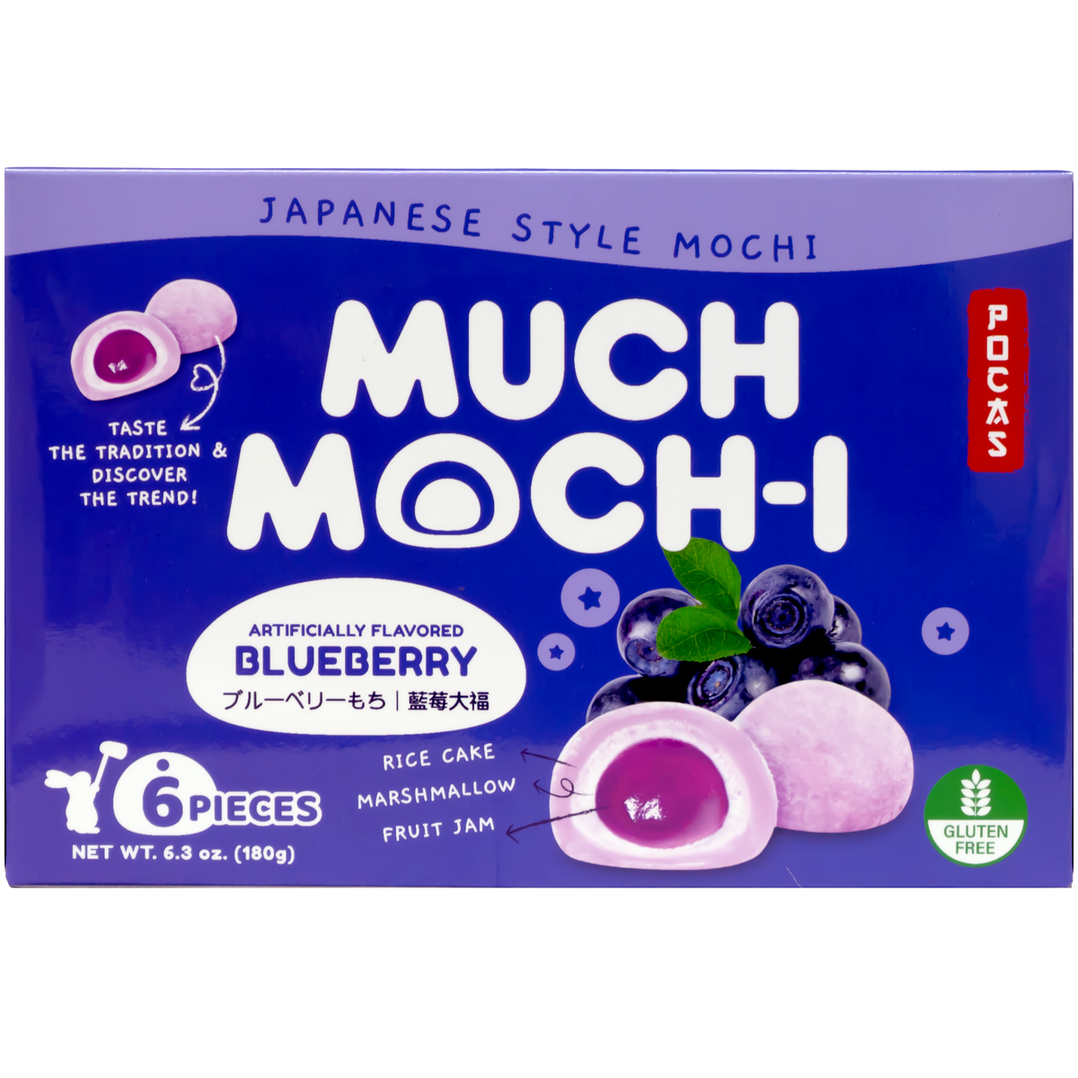 Pocas Much Mochi Blueberry Flavor 180g