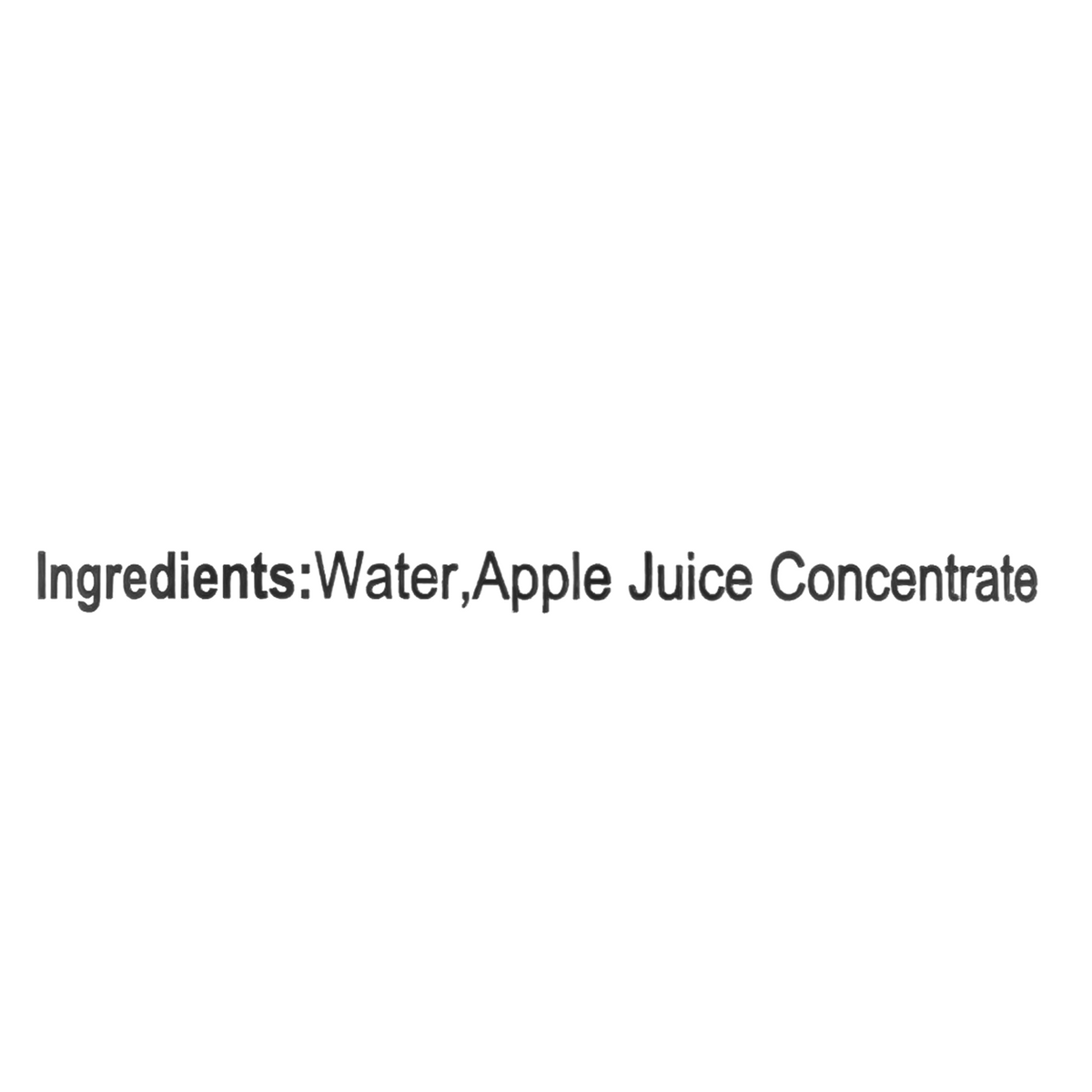 Ingredients consists of water and apple juice concentrate