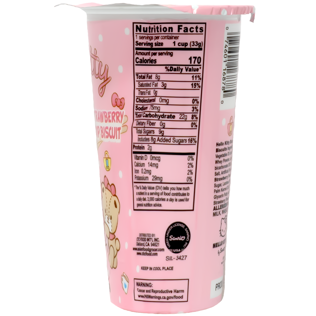 Hello Kitty Strawberry Dip Biscuit 33g