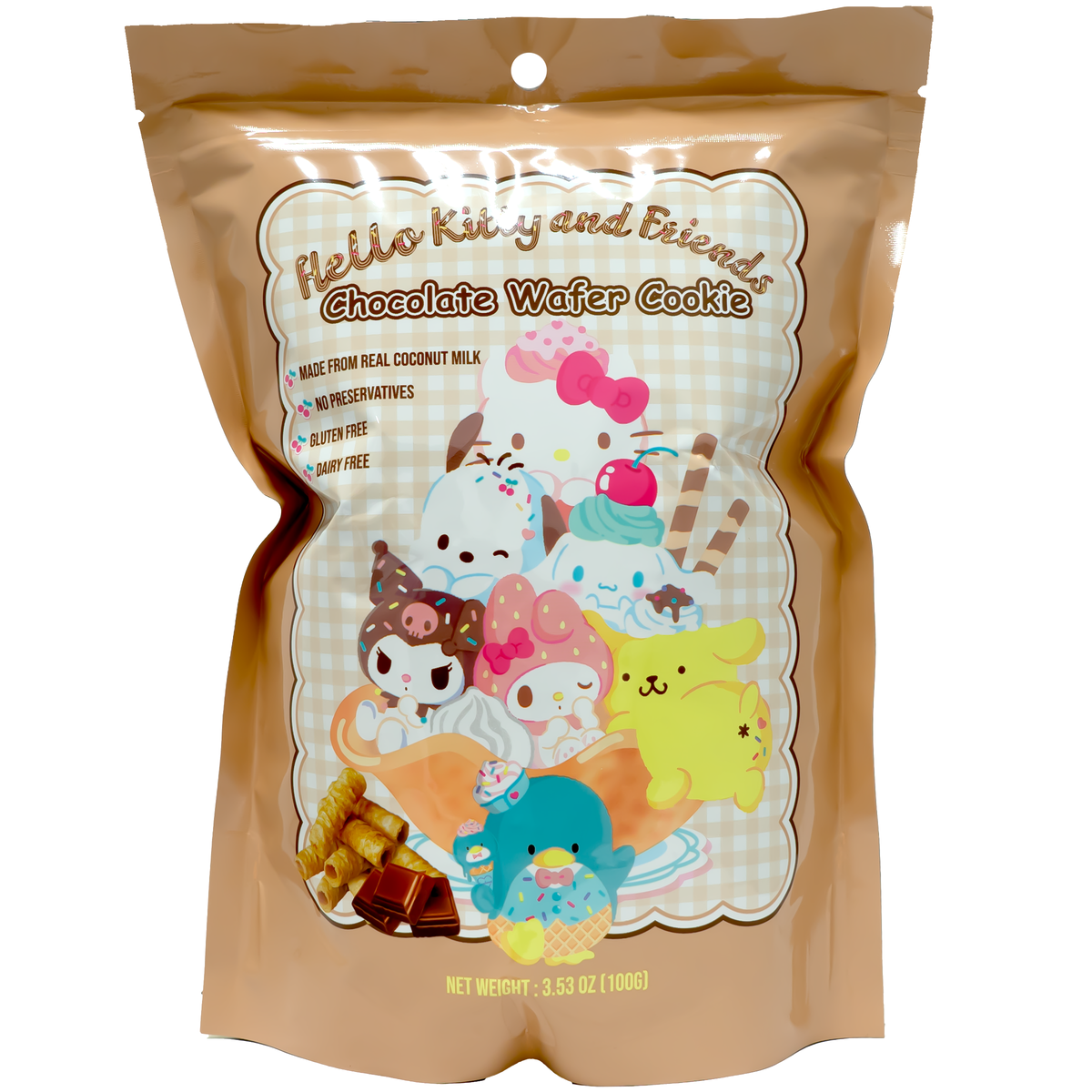 Hello Kitty Coconut Wafer Chocolate Flavor 100g