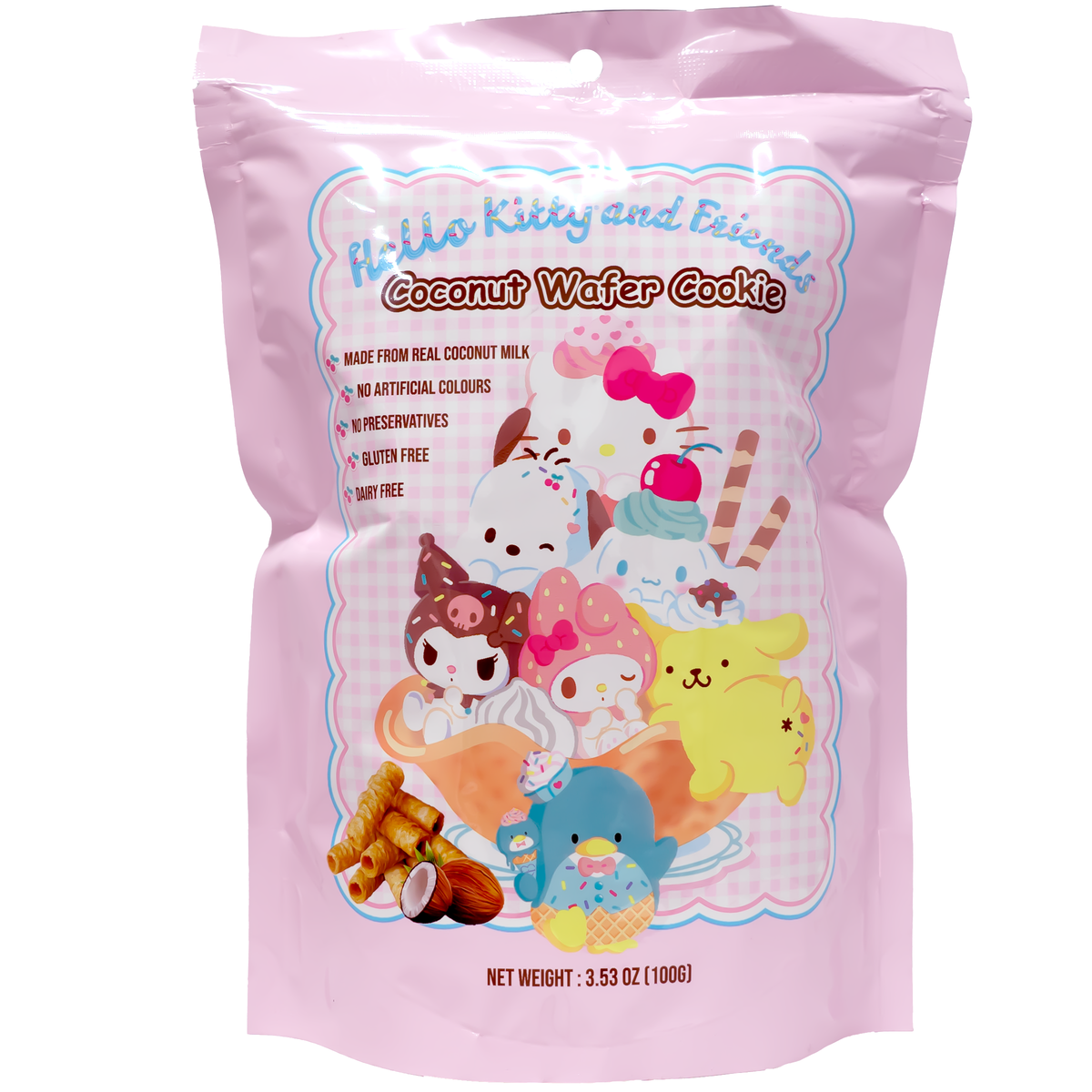 Hello Kitty Wafer Coconut Flavor 100g