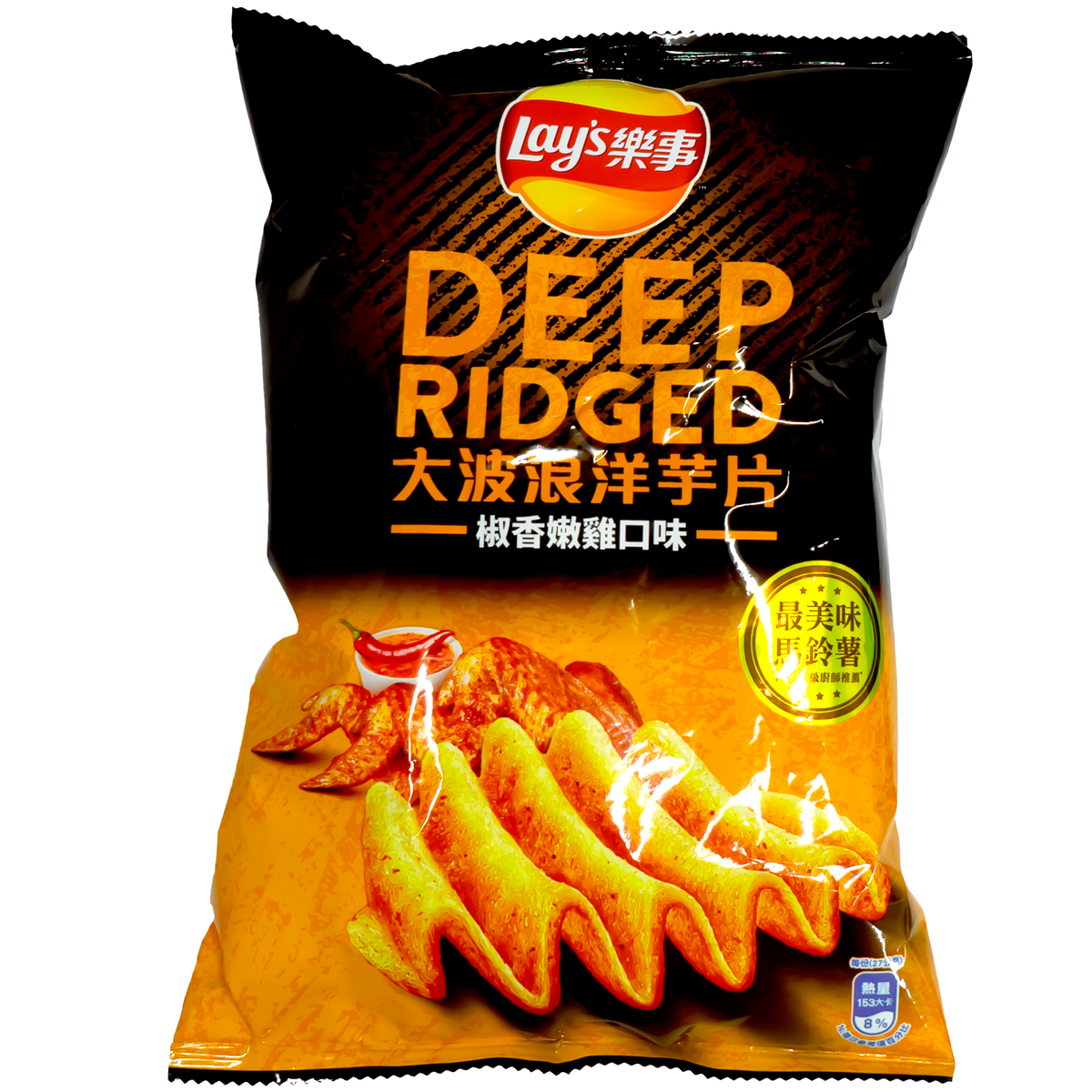 Lay&#39;s Potato Chips Deep Ridged Spicy Tender Chicken Flavor 54g