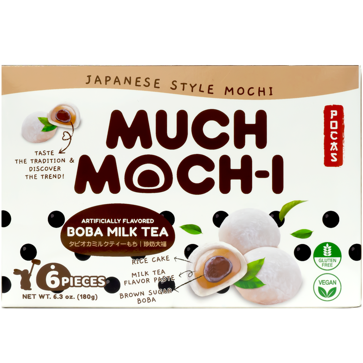 Pocas Much Mochi Boba Milk Tea Flavor 180g