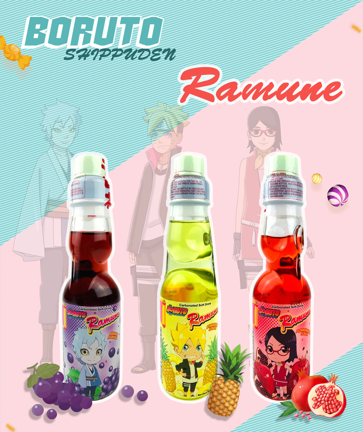 Boruto Pineapple Ramune 200ml