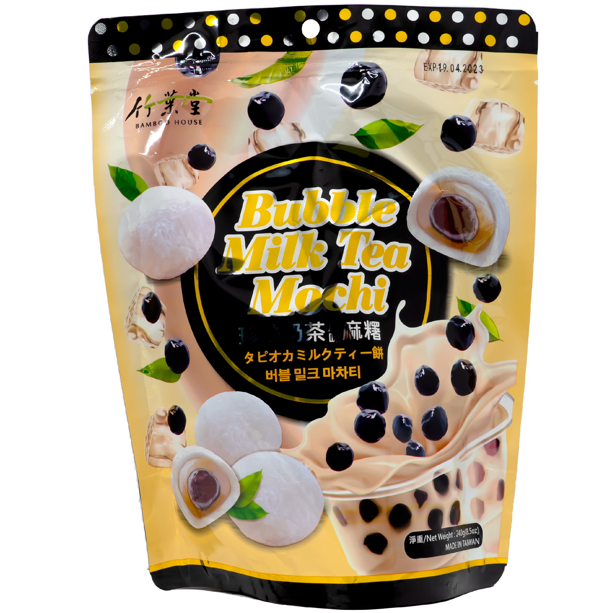 Front of the package Bubble Milk Tea Mochi