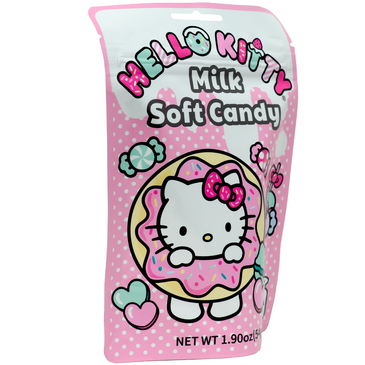 Side view of the candy package