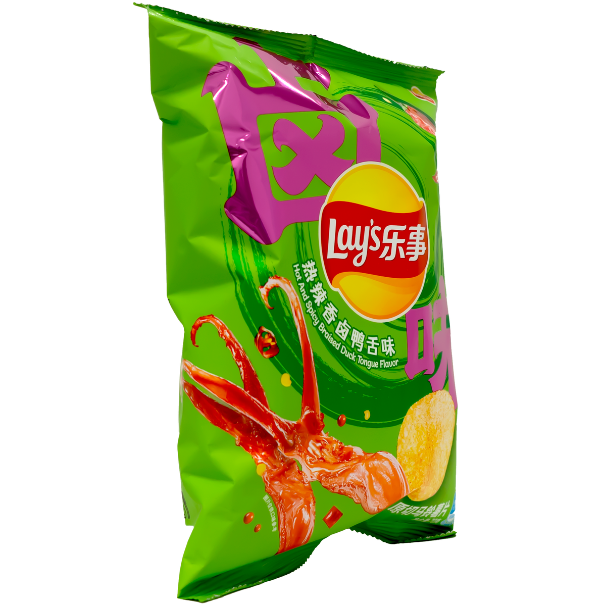 Lay&#39;s Potato Chips Hot Spicy Braised Duck Tongue Flavor 70g