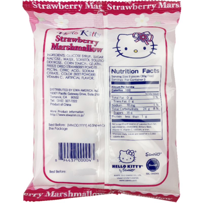 Hello Kitty Marshmallow Strawberry Flavor 90g